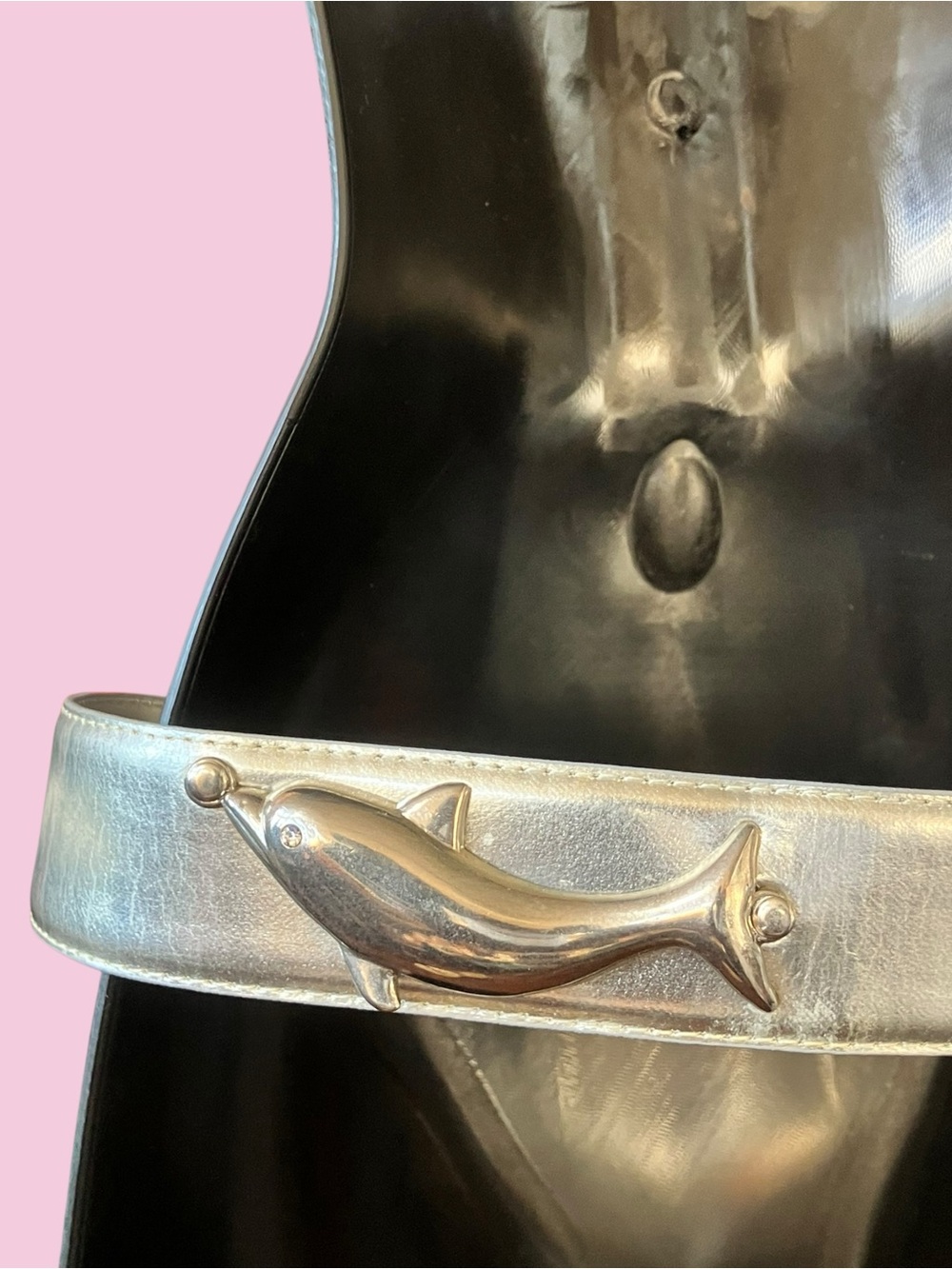 Silver Dolphin Accent Fish Tank Ornament Belt